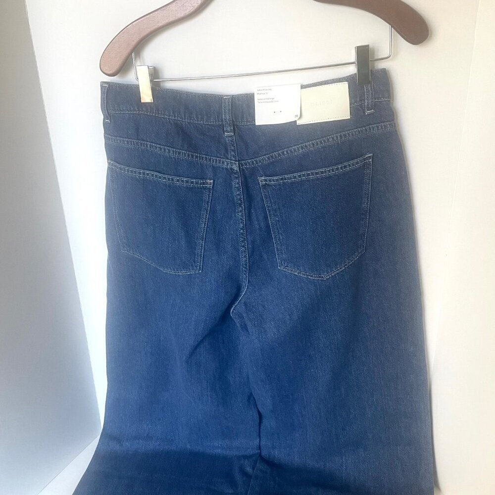 DL1961 Isabel Pleated Mid Rise Wide Leg Jeans Womens 28 North Beach Blue - Picture 5 of 11